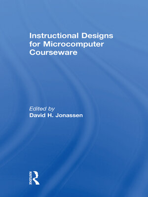 cover image of Instruction Design for Microcomputing Software